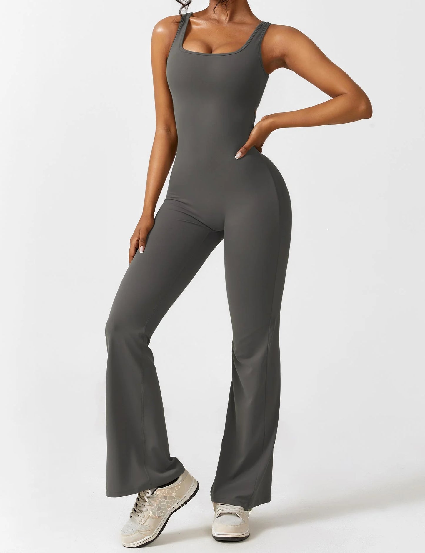 Bodycon jumpsuit with flared legs - Kyliams™
